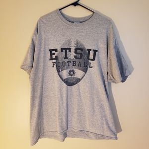 ETSU Football XL Grey Short Sleeve Shirt